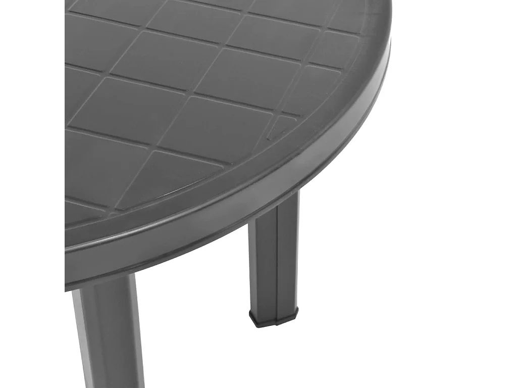 Table de jardin Anthracite 89 cm Plastique GHR71529