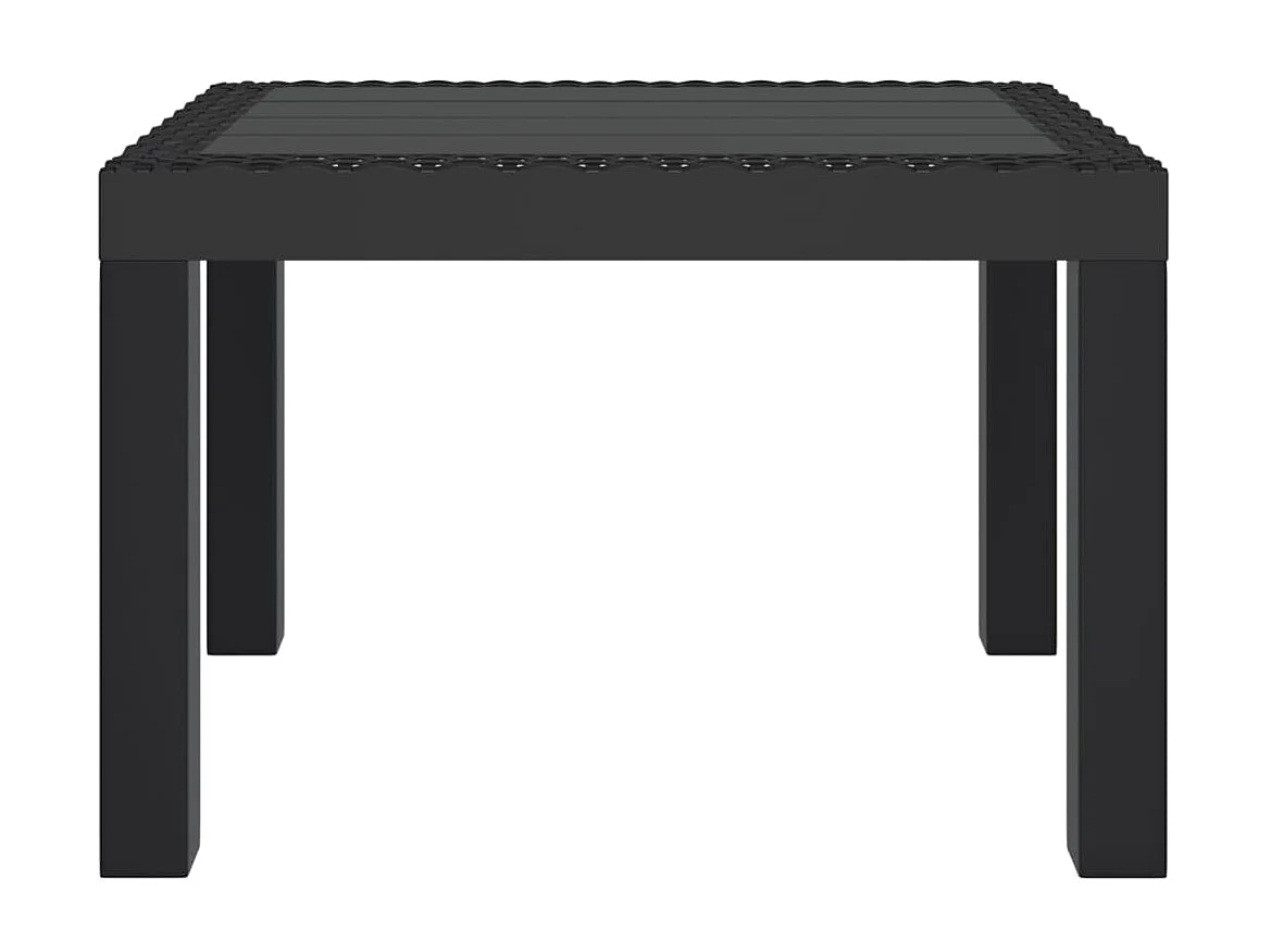 Mesa de comedor de jardín PP gris antracita 59x47x40 cm KOW36930