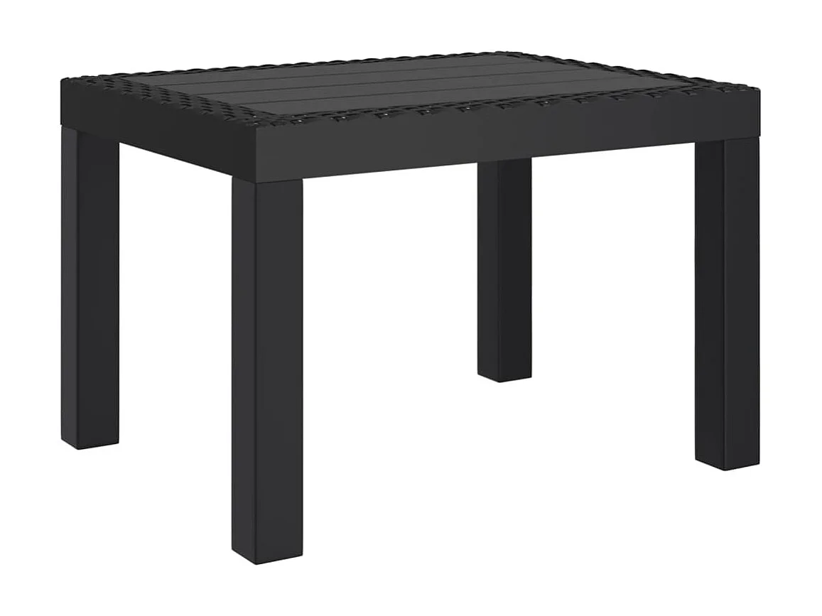 Mesa de comedor de jardín PP gris antracita 59x47x40 cm KOW36930