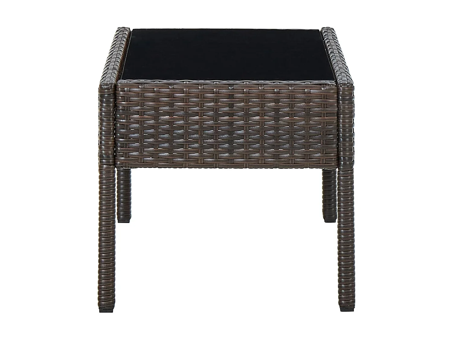 Tuintafel 75x40x37 cm poly rattan bruin NL351213