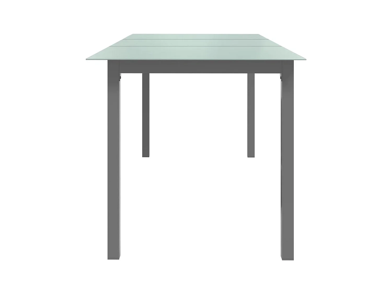 Table de jardin Gris clair 190x90x74 cm Aluminium et verre GHR26660
