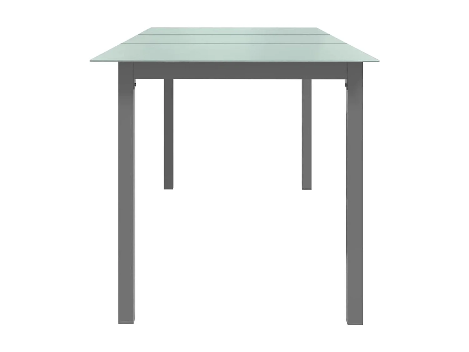 Table de jardin Gris clair 190x90x74 cm Aluminium et verre GHR26660