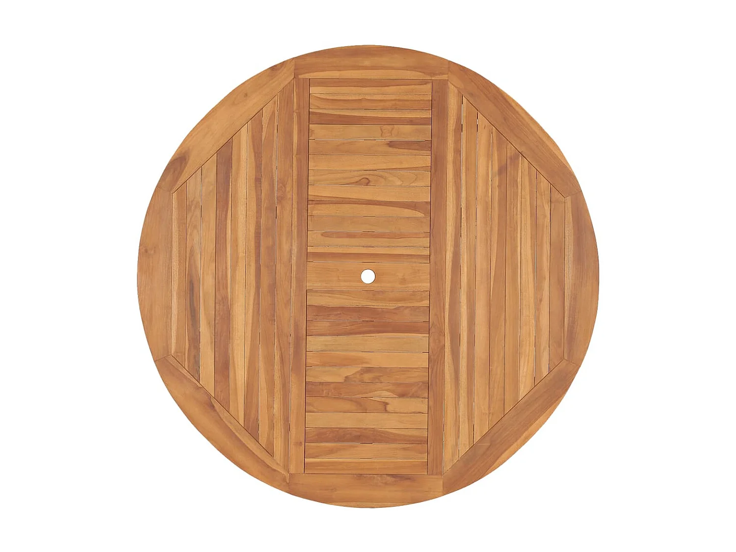 Mesa de comedor de jardín de madera de teca maciza 150x76 cm KOW29216