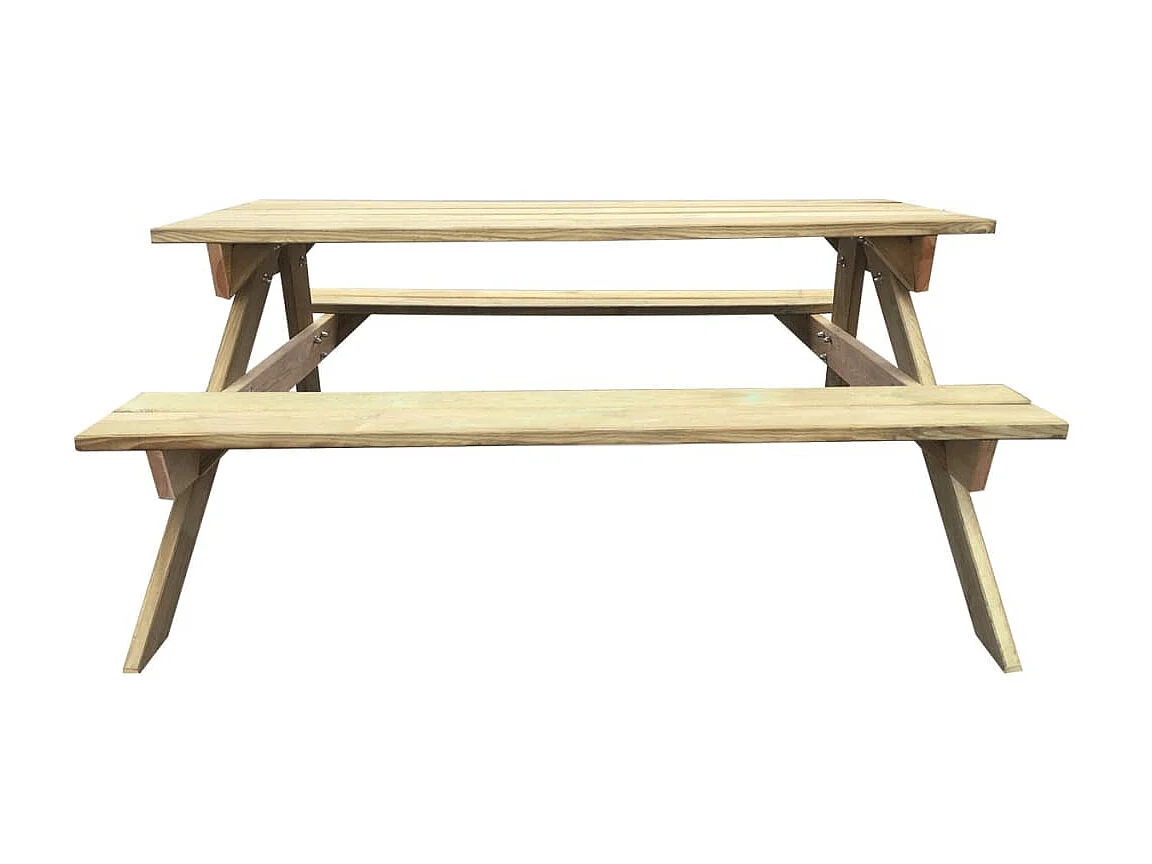 Table de pique-nique 150 x 135 x 71,5 cm Bois GHR21557
