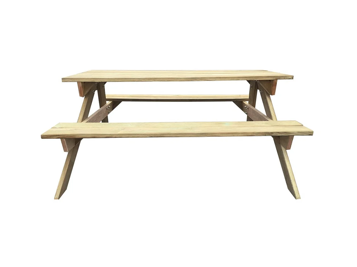 Table de pique-nique 150 x 135 x 71,5 cm Bois GHR21557