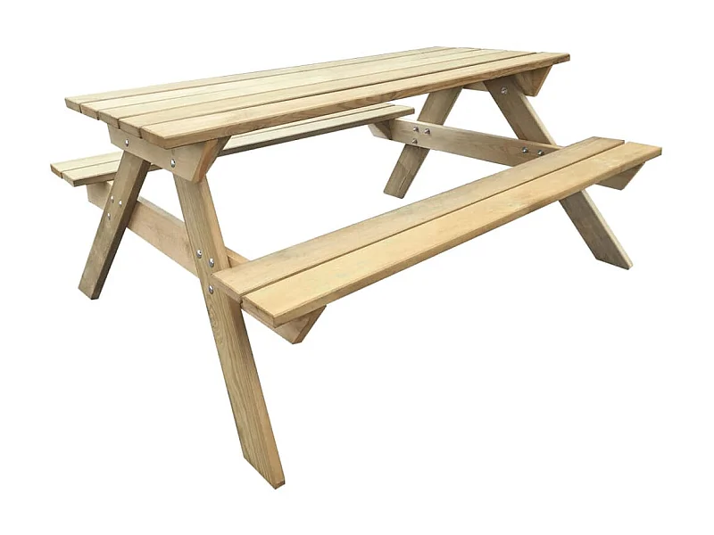 Table de pique-nique 150 x 135 x 71,5 cm Bois GHR21557