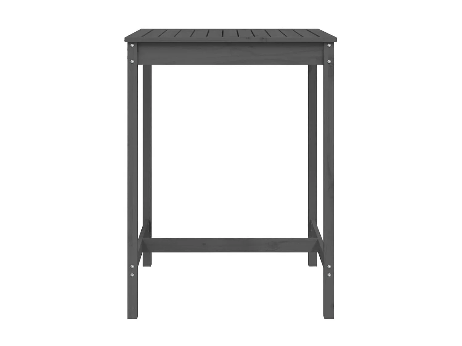 Mesa de jardim 82,5x82,5x110cm madeira de pinho maciça cinzento PT681852