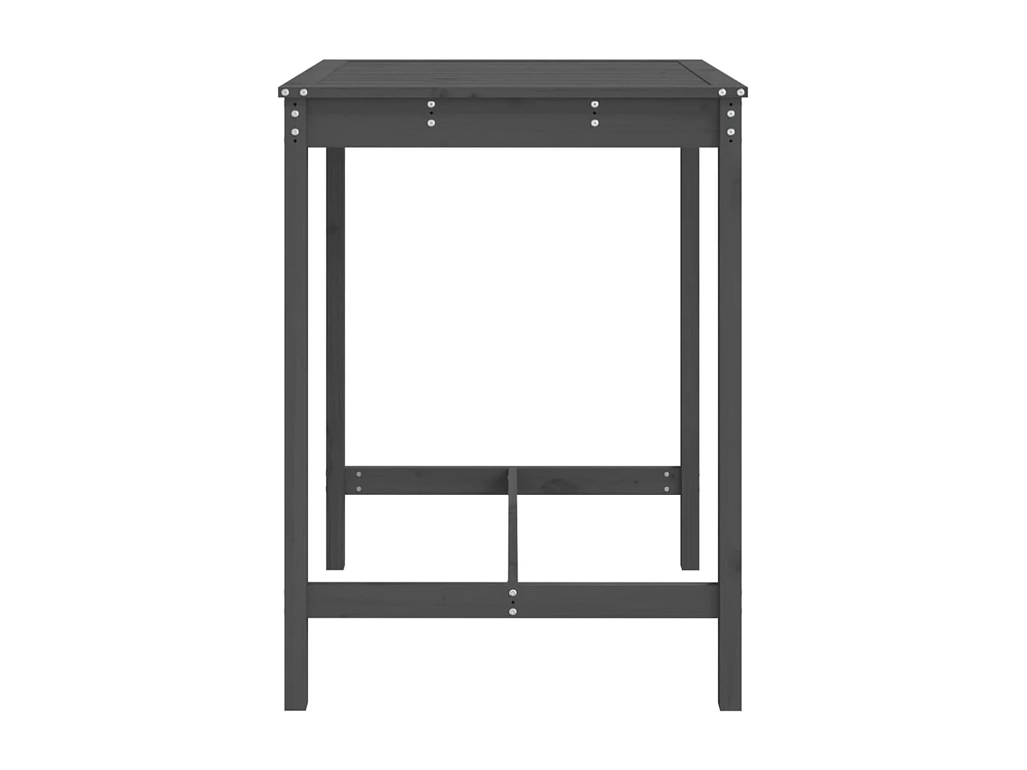 Mesa de jardim 82,5x82,5x110cm madeira de pinho maciça cinzento PT681852