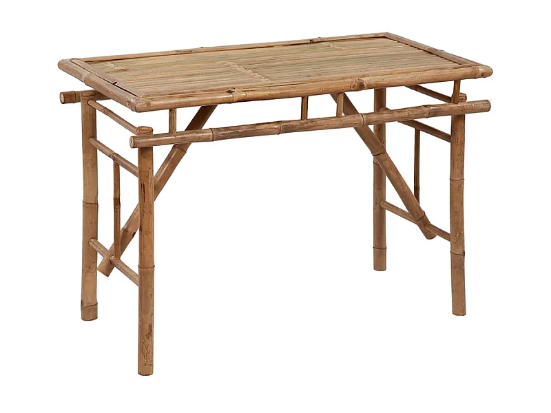 Table de jardin pliable 115x50x75 cm Bambou GHR12691