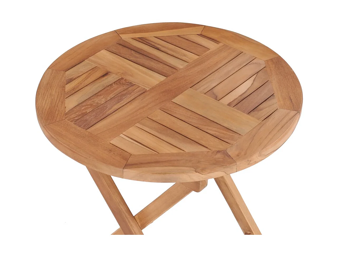 Table pliable de jardin 45 cm Bois de teck solide GHR25887