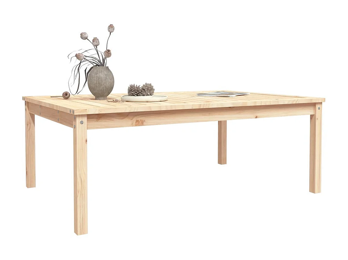 Table de jardin 121x82,5x45 cm bois massif de pin GHR84854