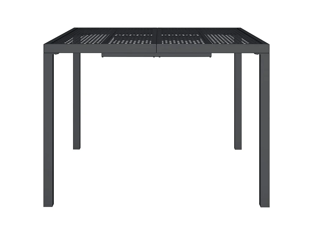 Table de jardin anthracite 100x100x72 cm acier GHR19459