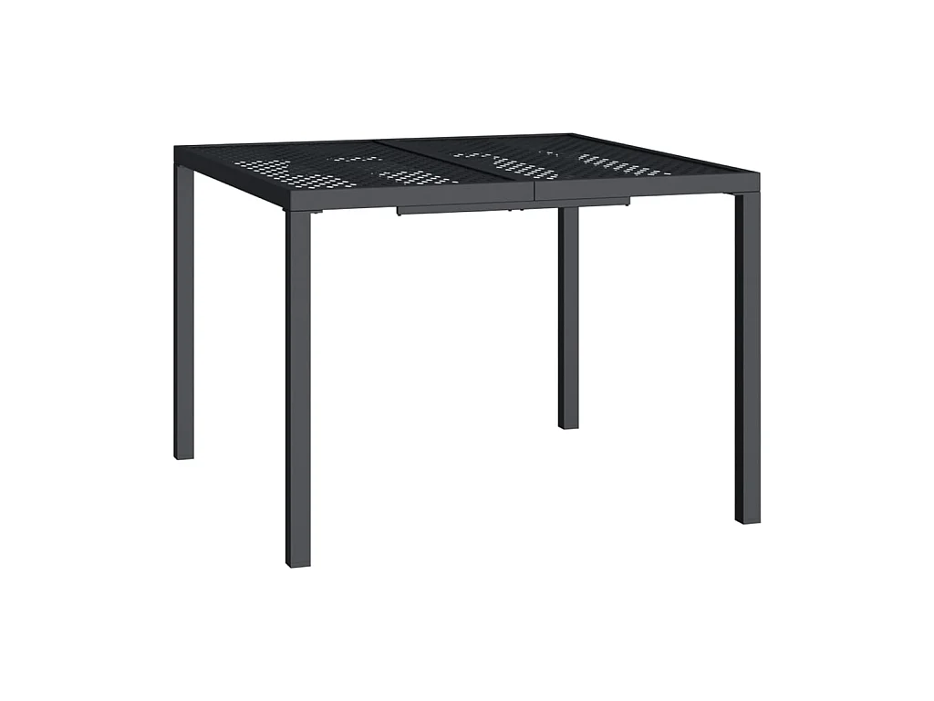Table de jardin anthracite 100x100x72 cm acier GHR19459