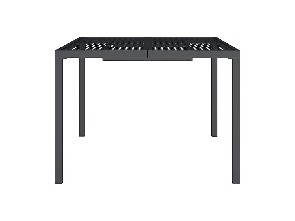 Table de jardin anthracite 100x100x72 cm acier GHR19459