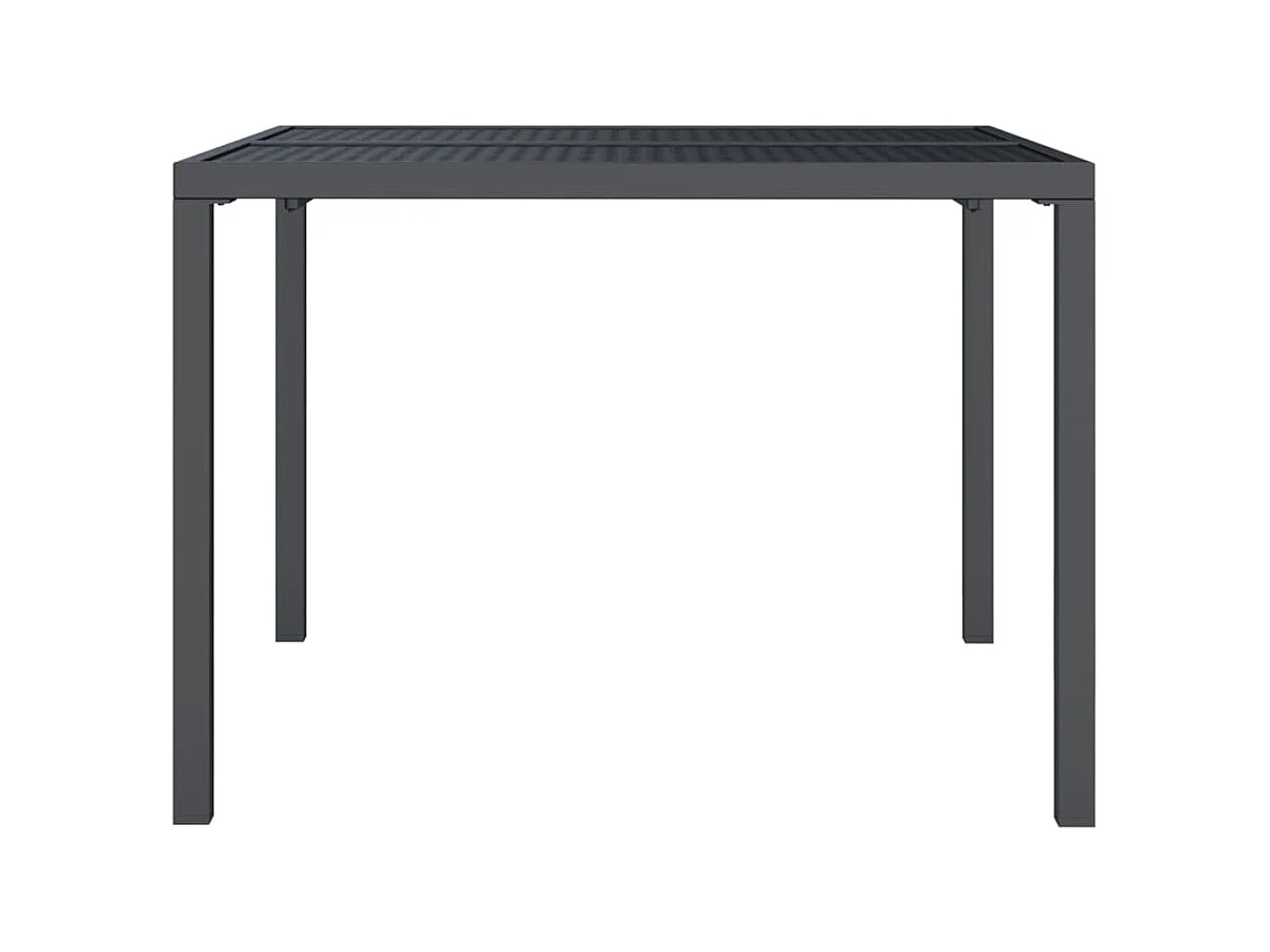 Table de jardin anthracite 100x100x72 cm acier GHR19459
