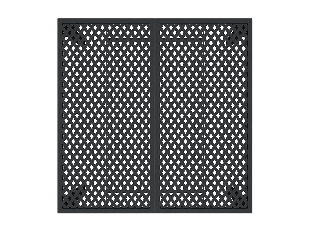 Table de jardin anthracite 100x100x72 cm acier GHR19459