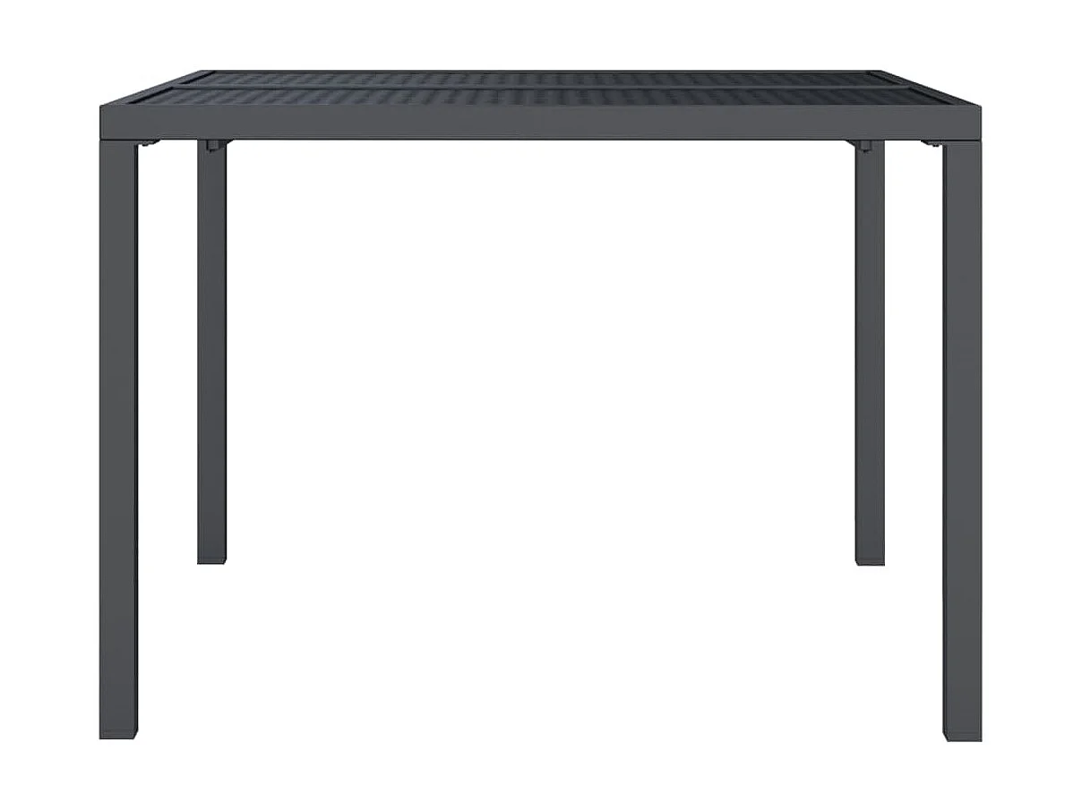 Table de jardin anthracite 100x100x72 cm acier GHR19459