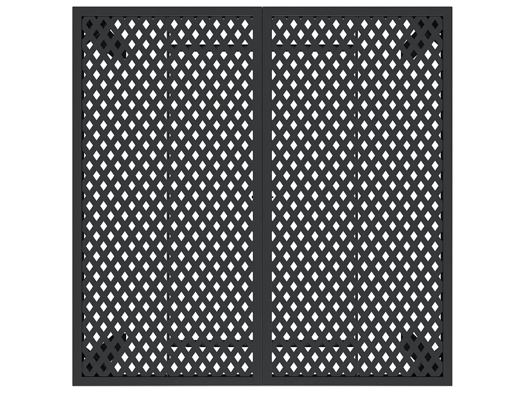 Table de jardin anthracite 100x100x72 cm acier GHR19459