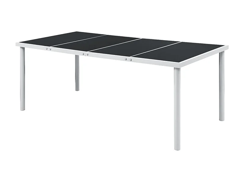 Tuintafel 190x90x74 cm staal zwart NL908799