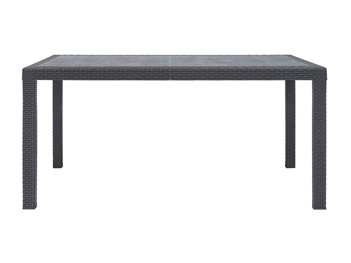 Table de jardin Marron 150x90x72 cm Plastique Aspect de rotin GHR95307