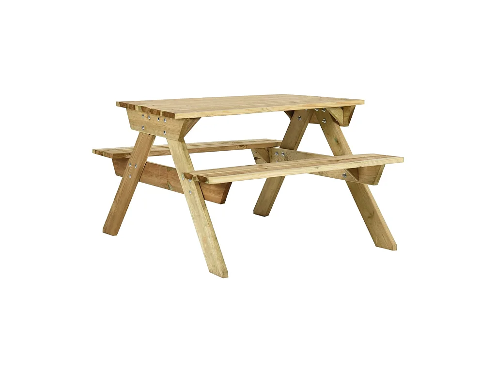 Table de pique-nique et bancs 110x123x73cm Bois de pin imprégné GHR46296