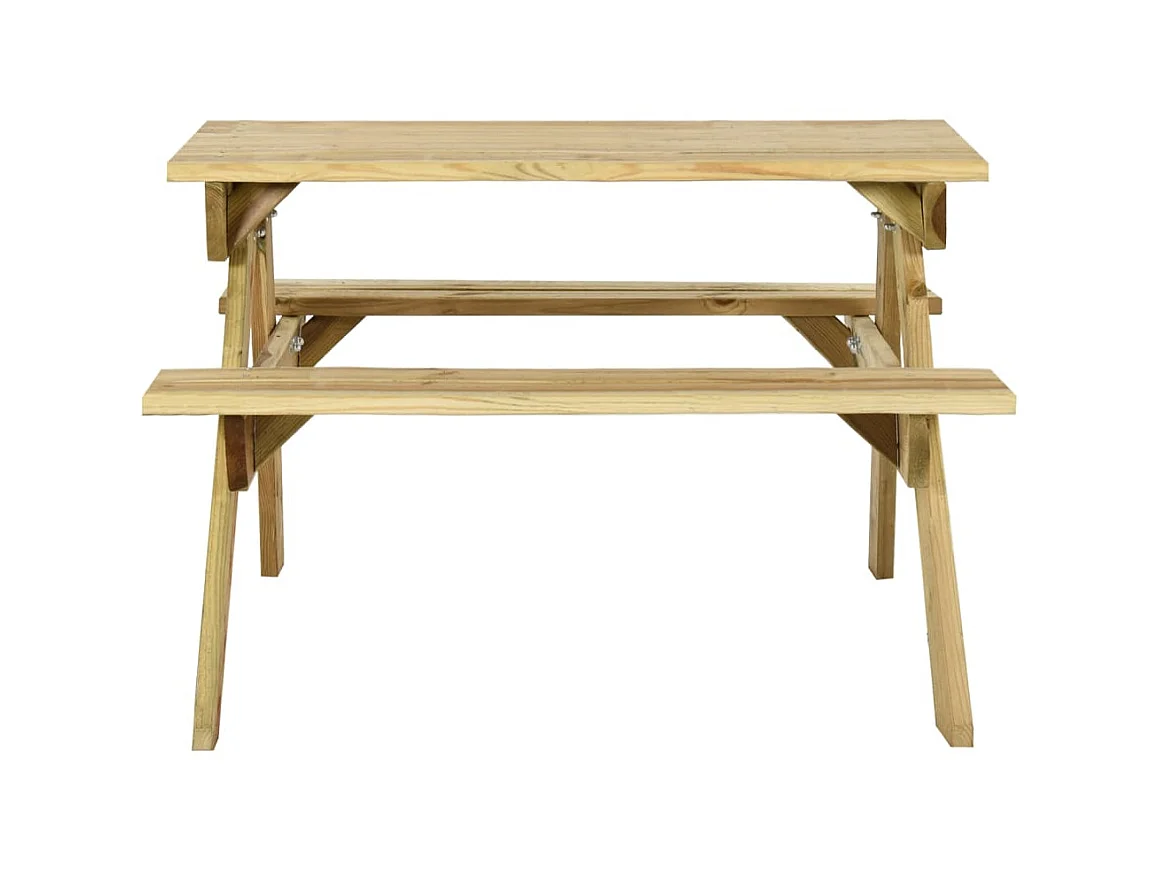 Table de pique-nique et bancs 110x123x73cm Bois de pin imprégné GHR46296
