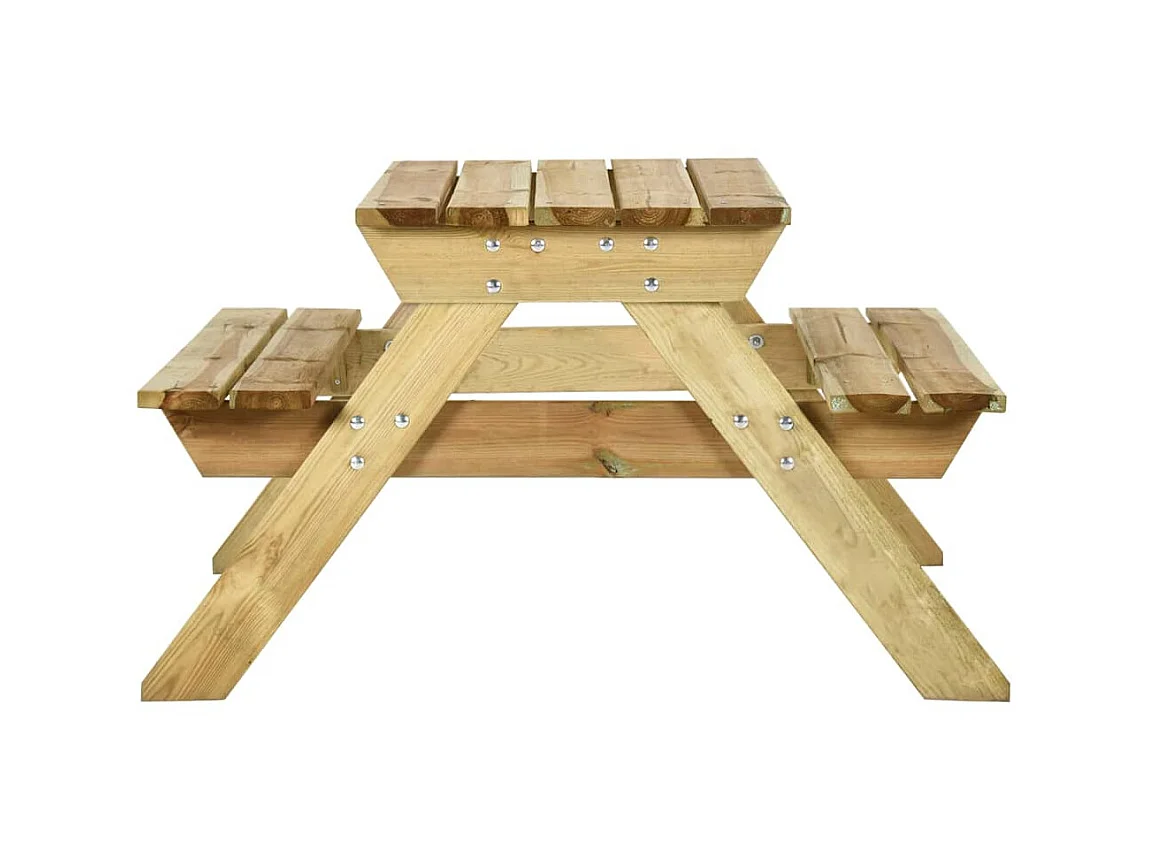 Table de pique-nique et bancs 110x123x73cm Bois de pin imprégné GHR46296