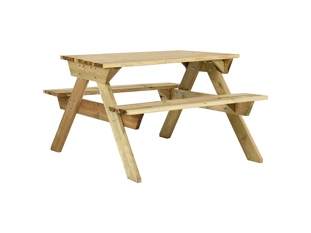 Table de pique-nique et bancs 110x123x73cm Bois de pin imprégné GHR46296
