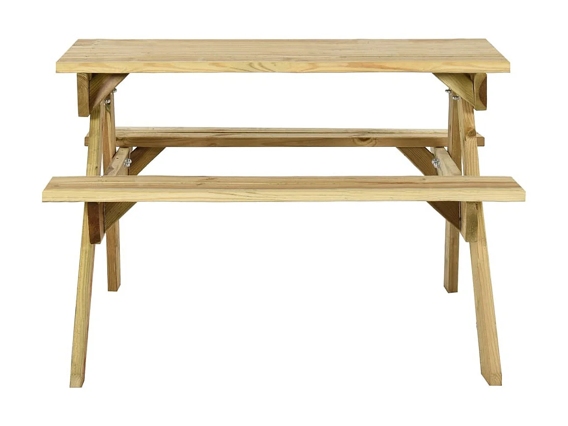 Table de pique-nique et bancs 110x123x73cm Bois de pin imprégné GHR46296
