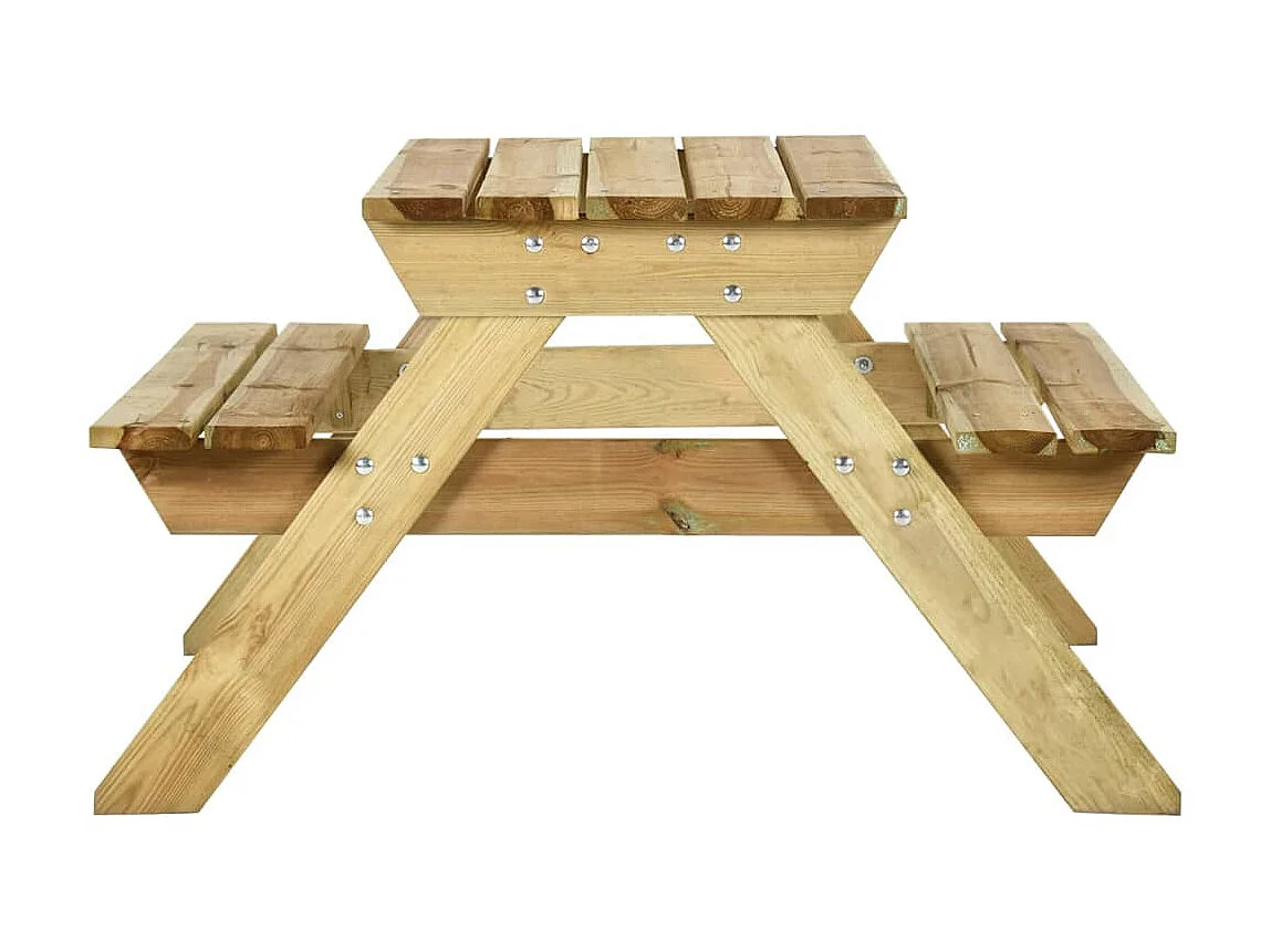 Table de pique-nique et bancs 110x123x73cm Bois de pin imprégné GHR46296
