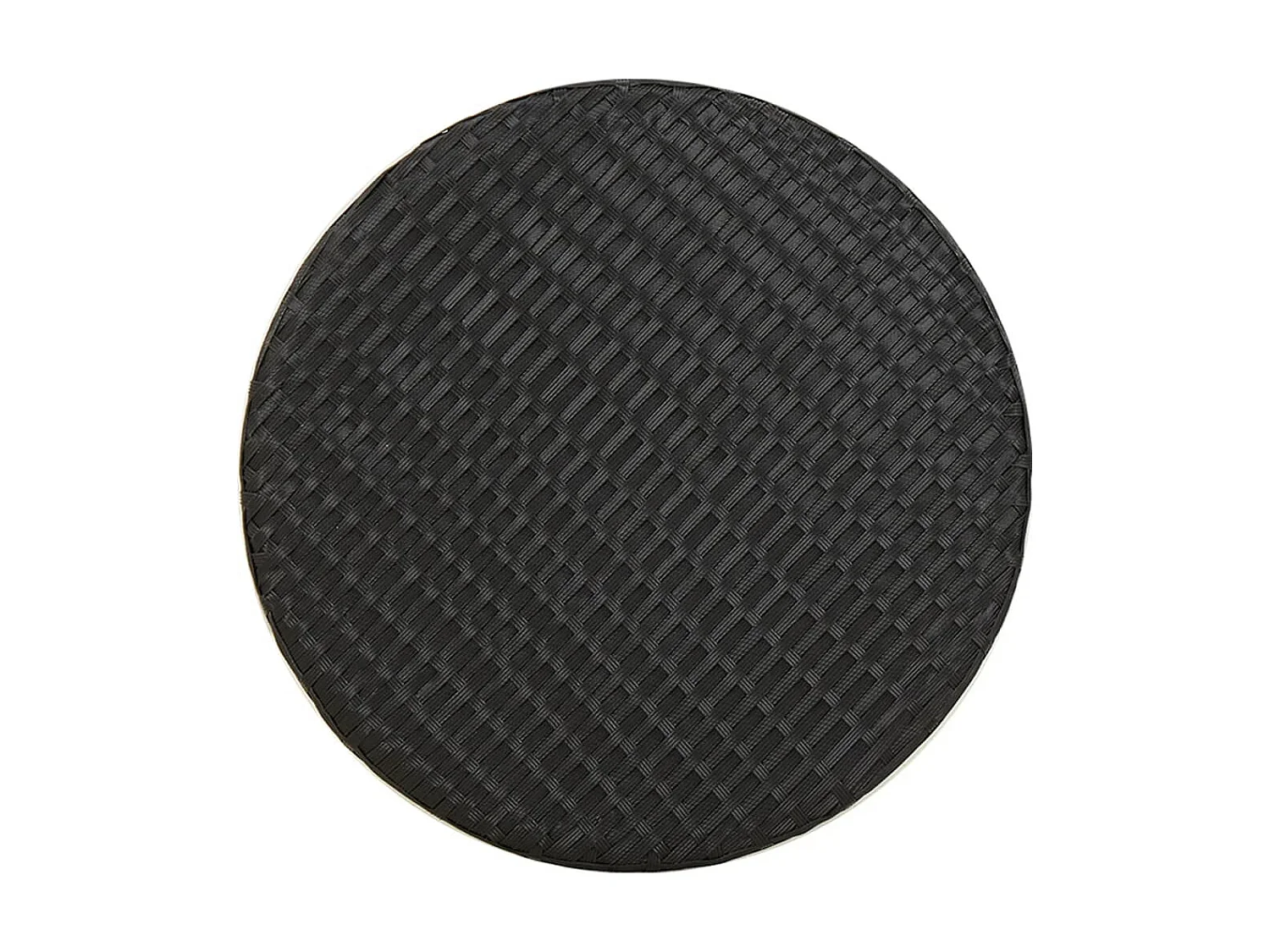 Table à thé Noir 45 cm Résine tressée GHR42970