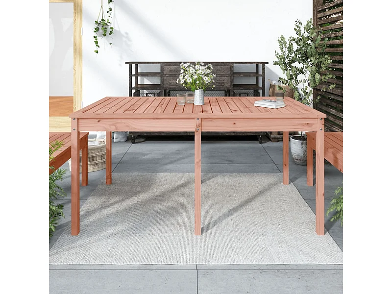 Mesa de comedor de jardín madera maciza Douglas 159,5x82,5x76 cm KOW93781