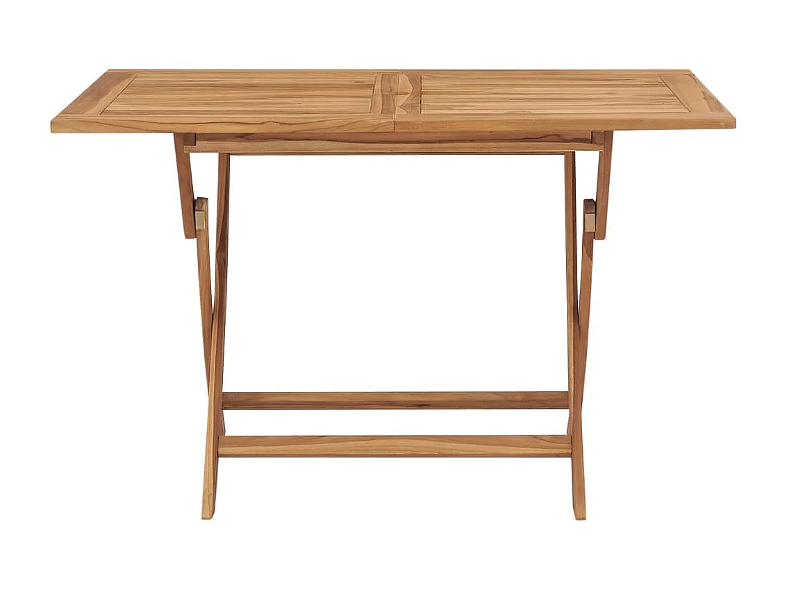 Mesa plegable de jardín madera maciza de teca 120x70x75 cm KOW25009
