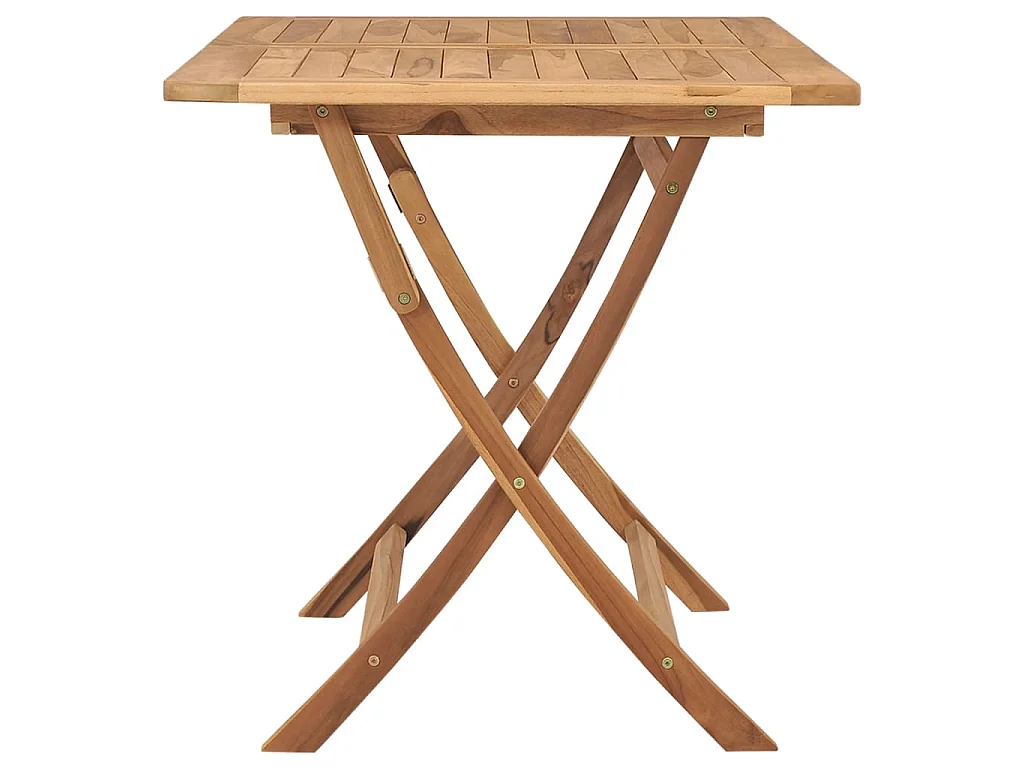 Mesa plegable de jardín madera maciza de teca 120x70x75 cm KOW25009