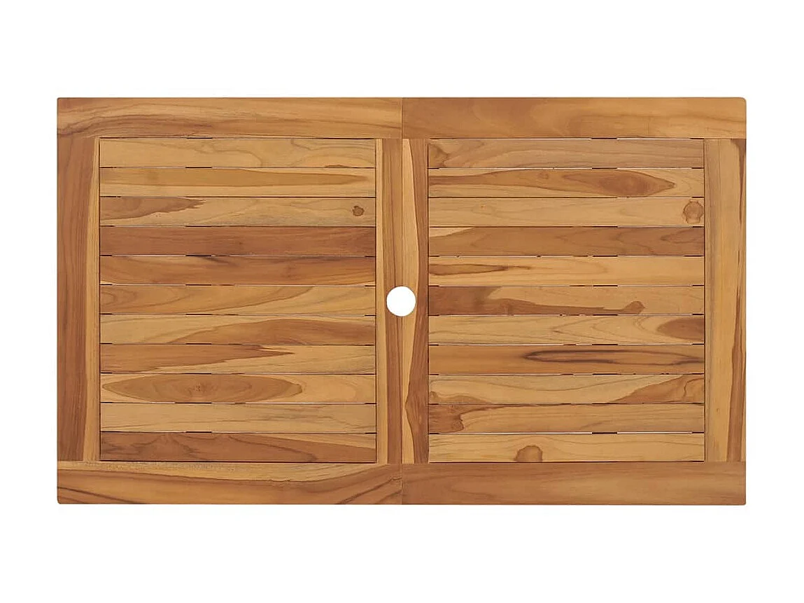 Mesa plegable de jardín madera maciza de teca 120x70x75 cm KOW25009