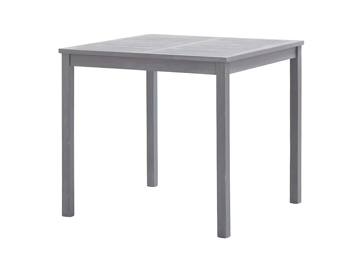 Table de jardin Gris 80x80x74 cm Bois d'acacia massif GHR25800