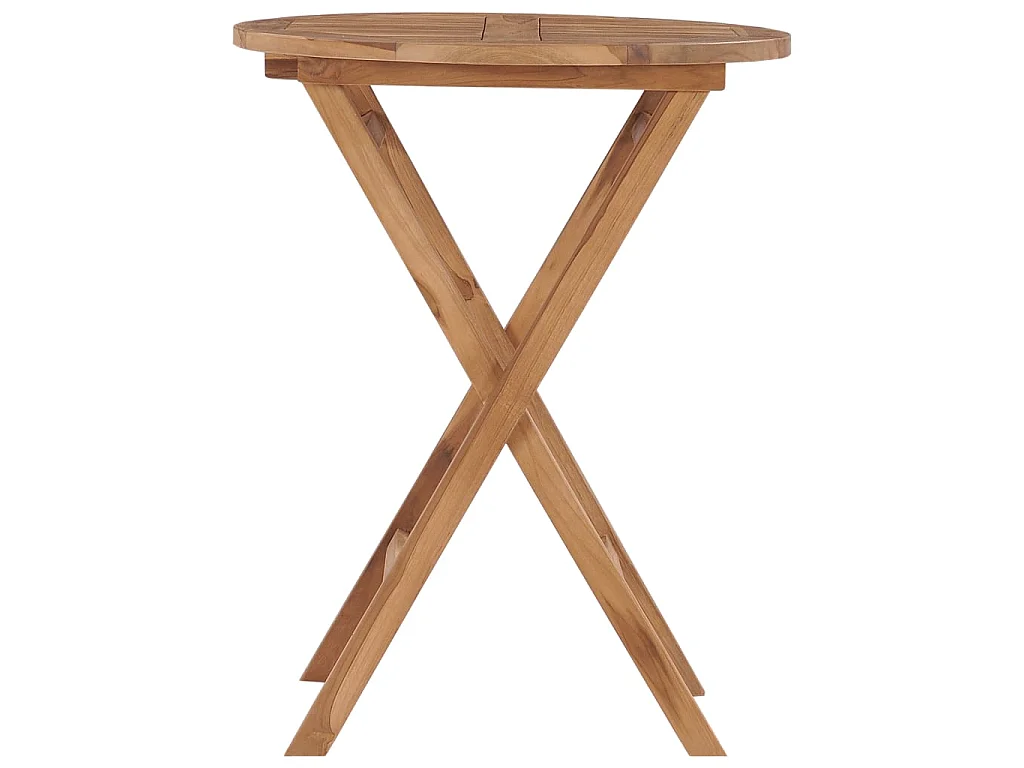Table pliable de jardin 60 cm Bois de teck solide GHR30037
