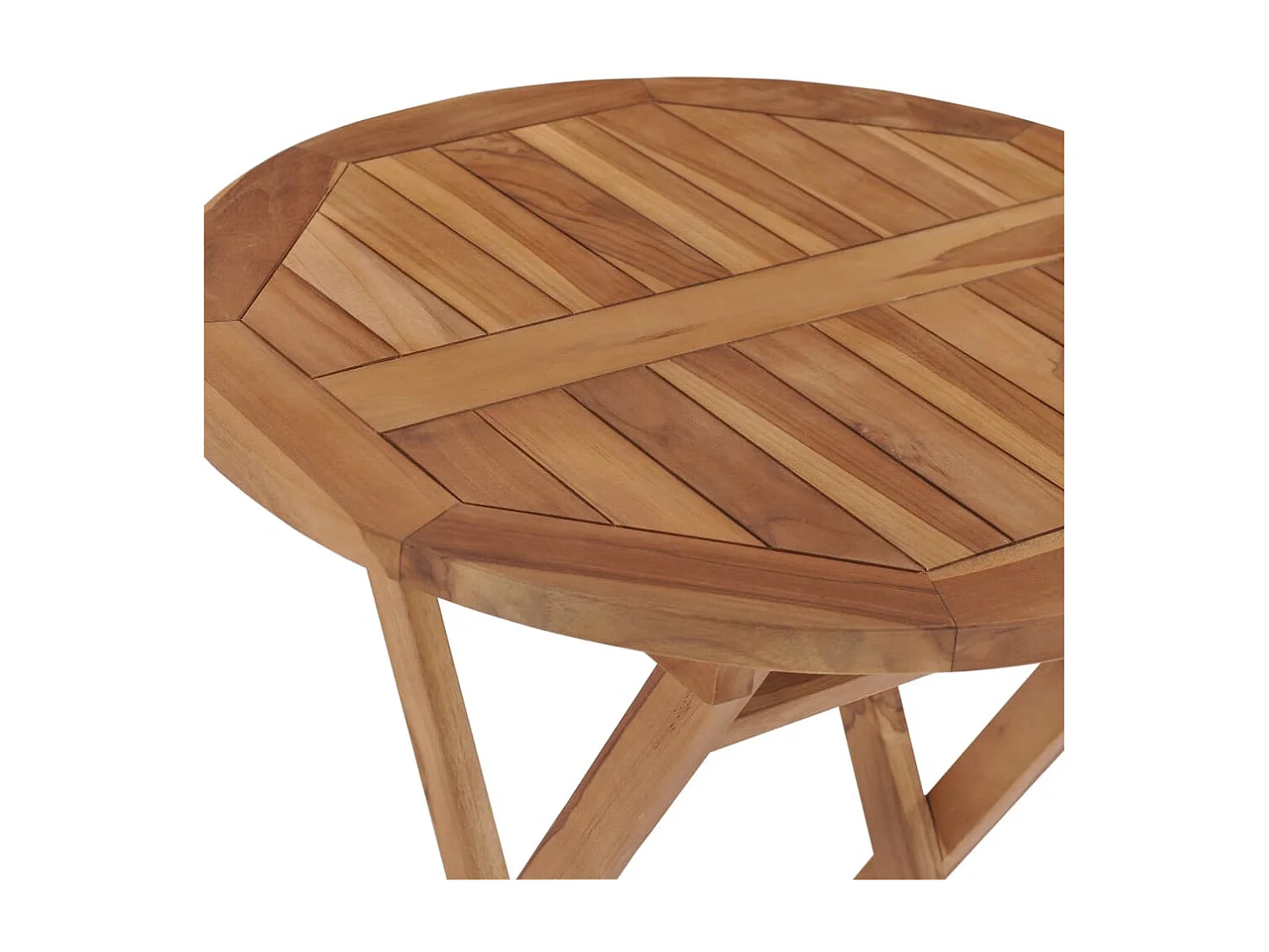 Table pliable de jardin 60 cm Bois de teck solide GHR30037