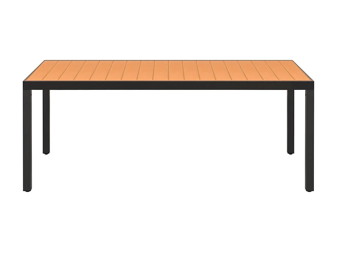 Mesa de jardim em alumínio e WPC 185x90x74 cm castanho PT497694