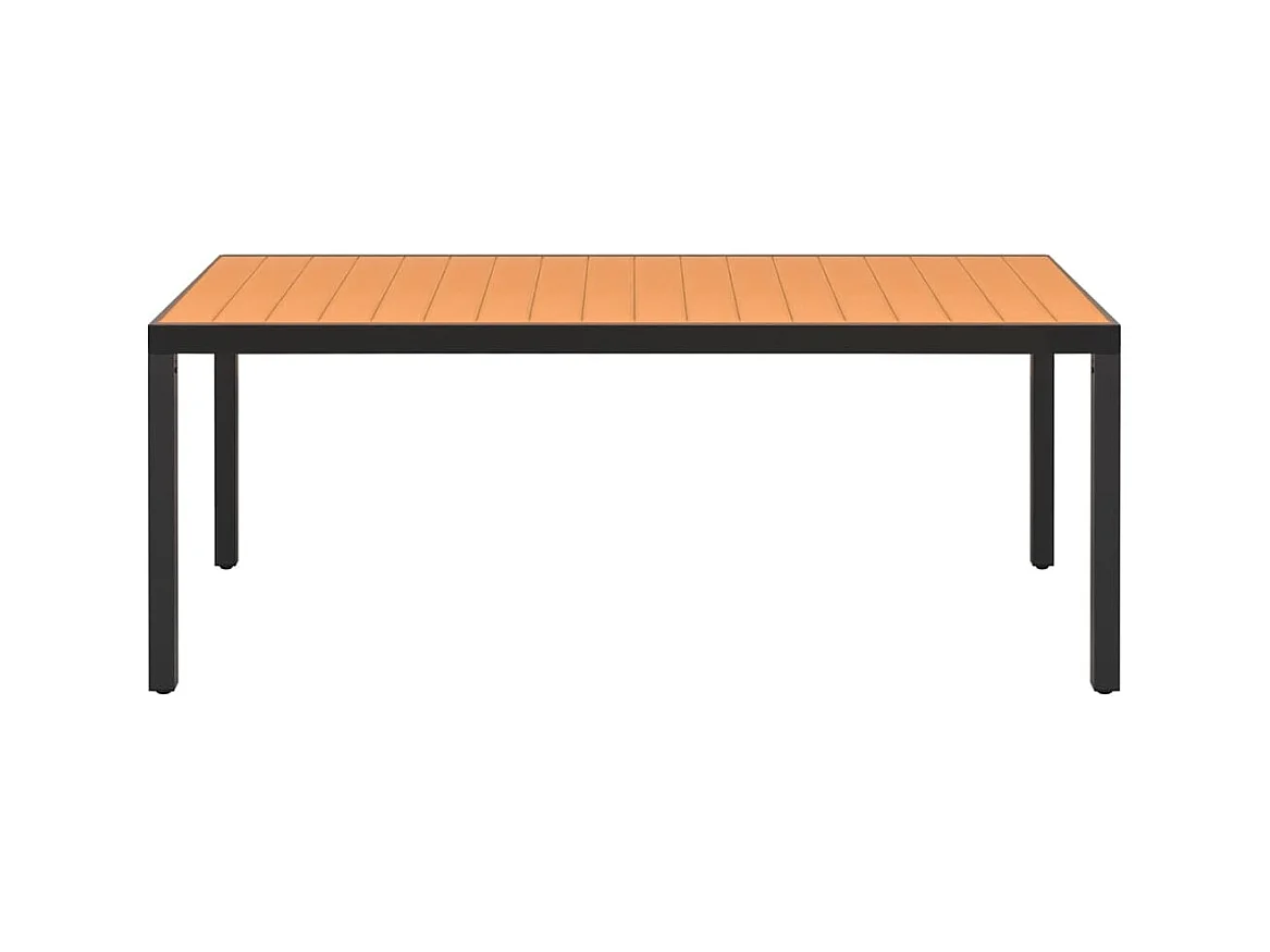 Table de jardin Marron 185 x 90 x 74 cm Aluminium et WPC GHR52292