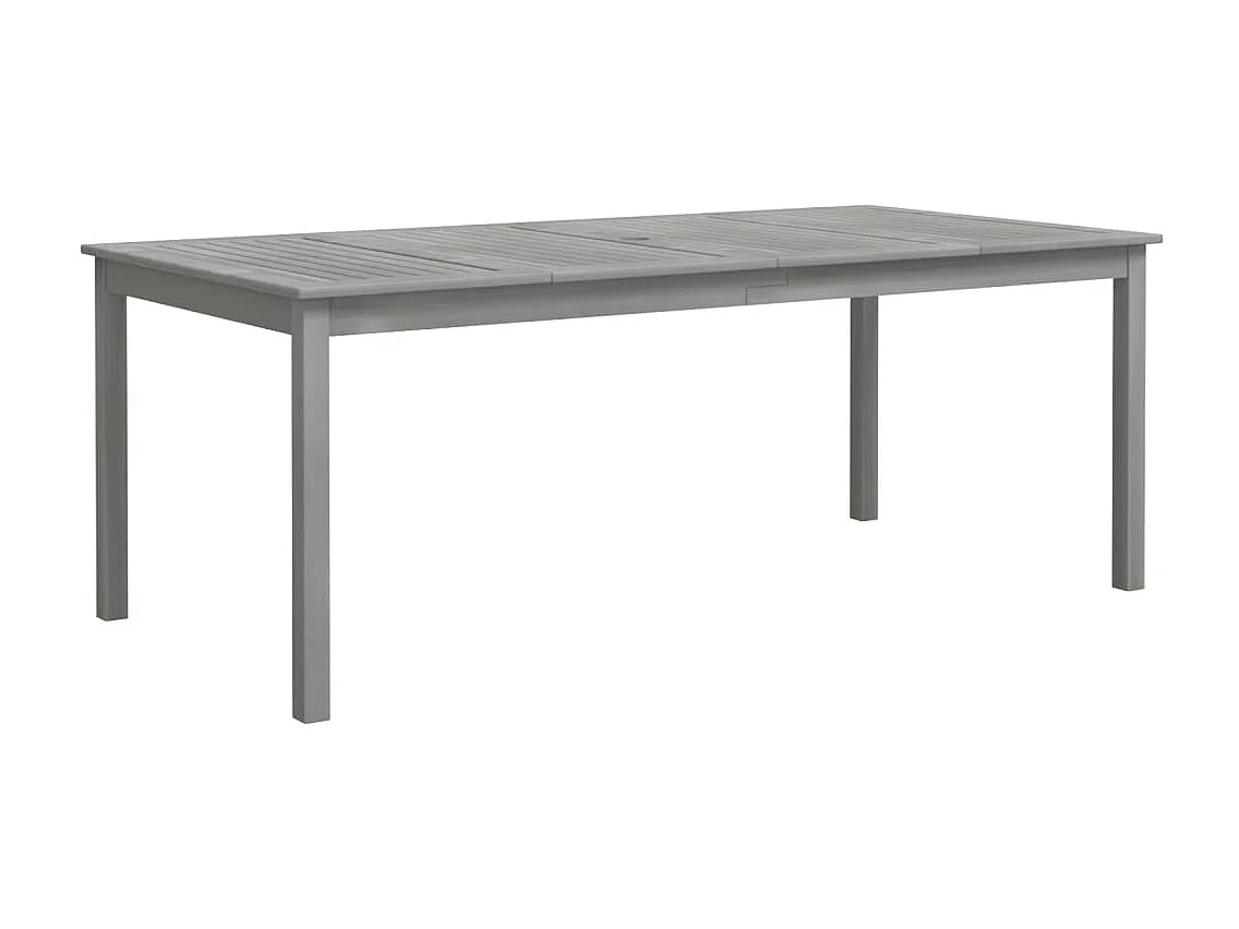 Table de jardin Gris 200x100x75 cm Bois d'acacia solide GHR42467