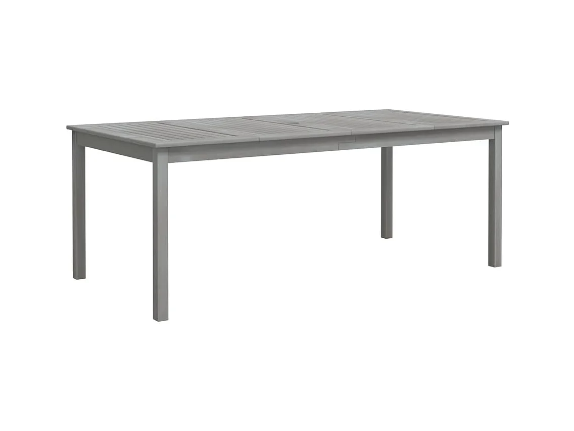 Table de jardin Gris 200x100x75 cm Bois d'acacia solide GHR42467