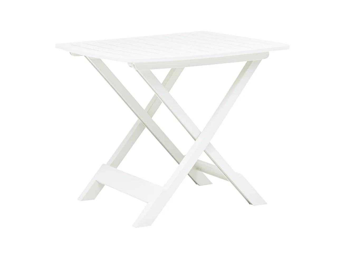 Table pliable de jardin Blanc 79x72x70 cm Plastique GHR11368