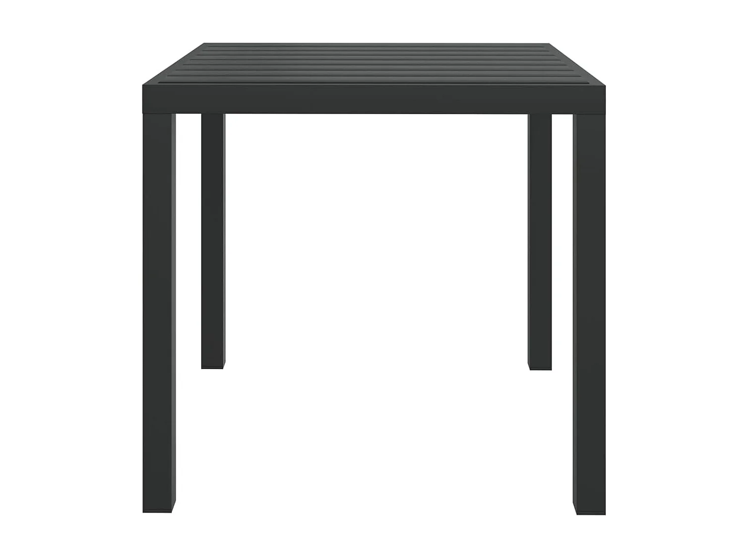 Table de jardin Noir 80 x 80 x 74 cm Aluminium et WPC GHR90516