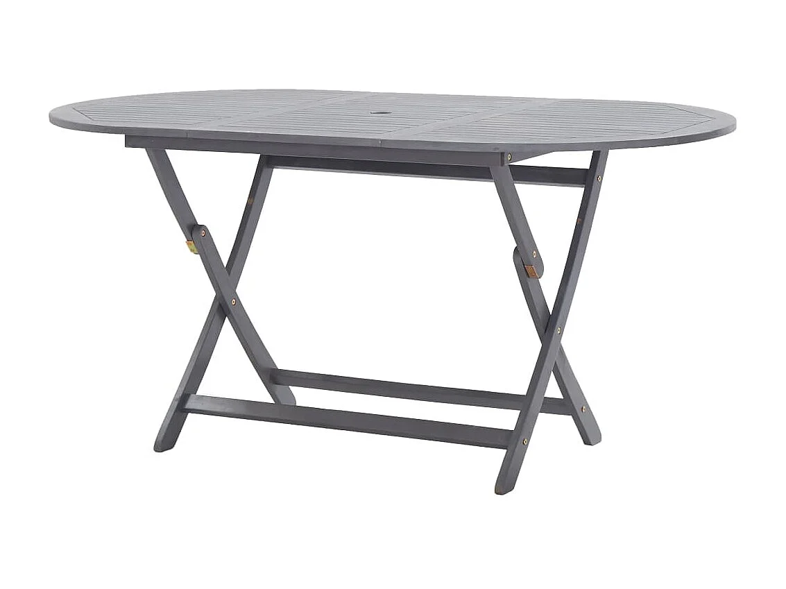 Table pliable de jardin 160 x 85 x 75 cm Bois d'acacia massif GHR98400