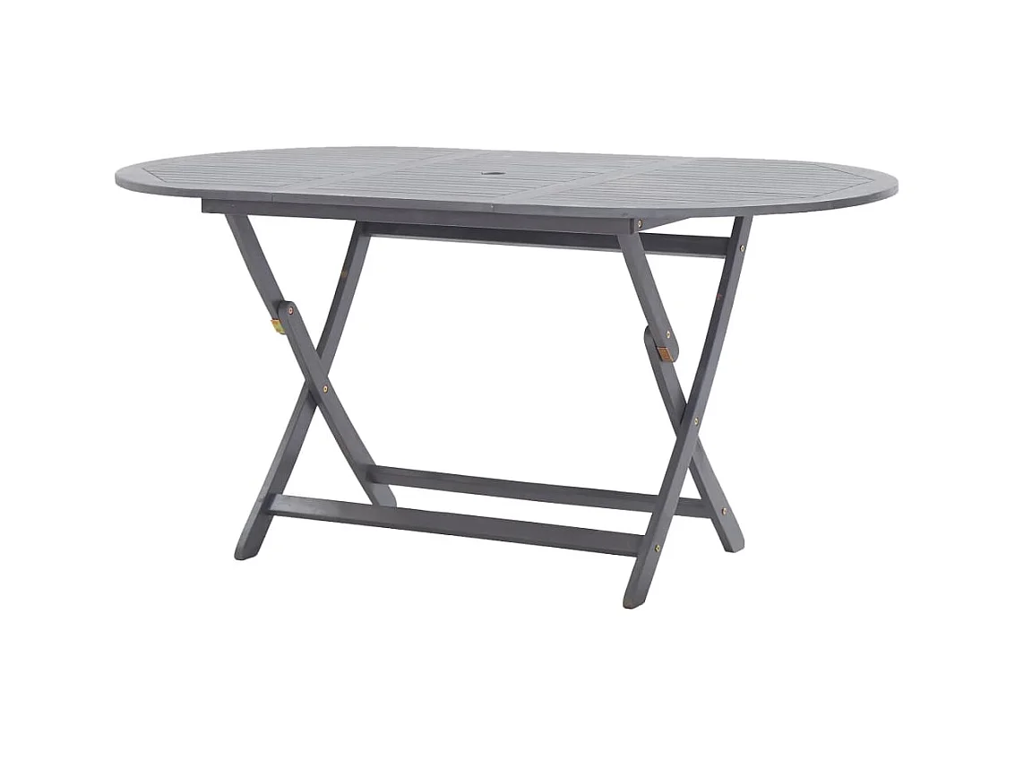 Table pliable de jardin 160 x 85 x 75 cm Bois d'acacia massif GHR98400