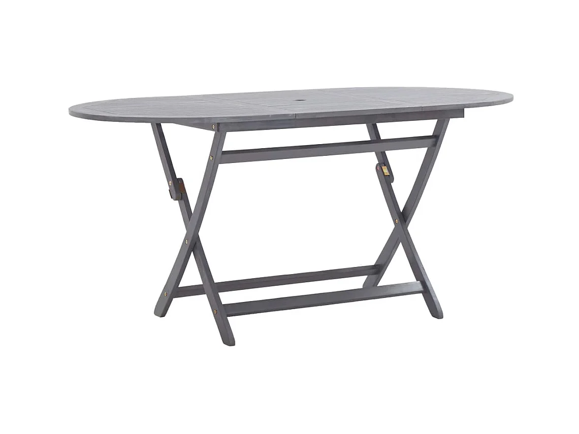 Table pliable de jardin 160 x 85 x 75 cm Bois d'acacia massif GHR98400