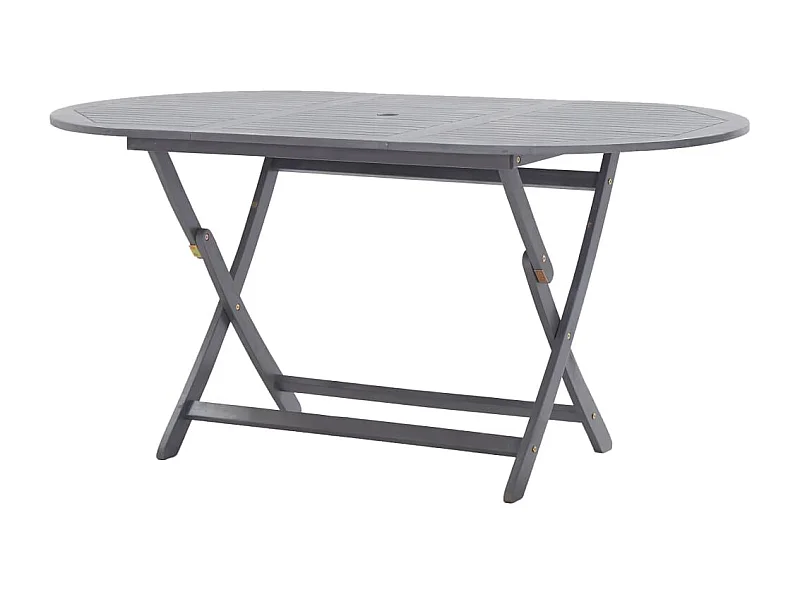 Table pliable de jardin 160 x 85 x 75 cm Bois d'acacia massif GHR98400