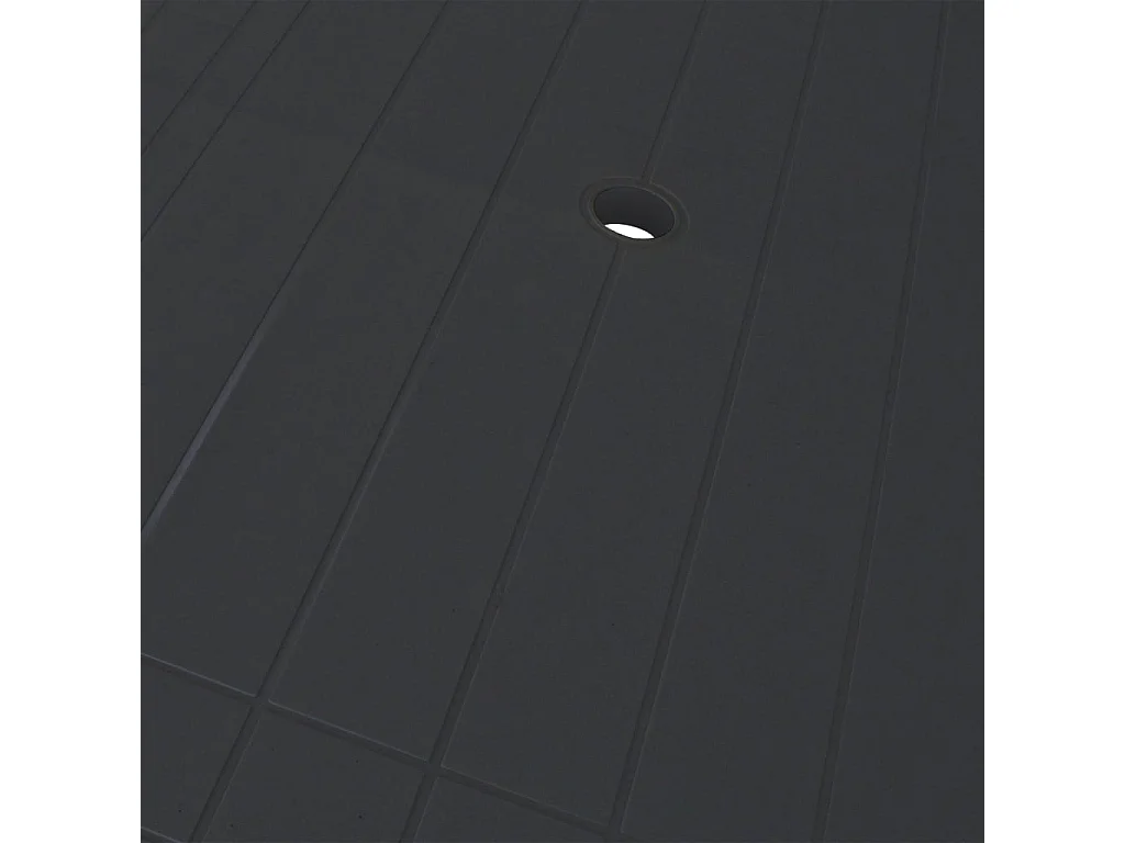 Mesa de comedor de jardín de plástico gris antracita 126x76x72 cm KOW38666