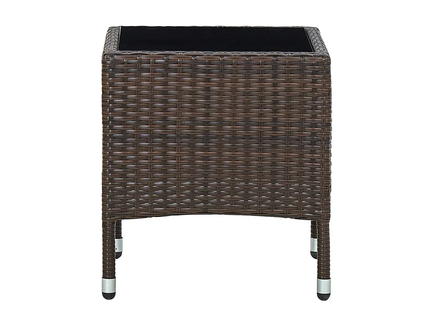 Mesa de comedor de jardín ratán sintético marrón 40x40x45 cm KOW74047